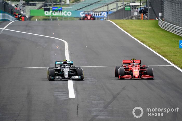 Valtteri Bottas, Mercedes F1 W11, Charles Leclerc, Ferrari SF1000
