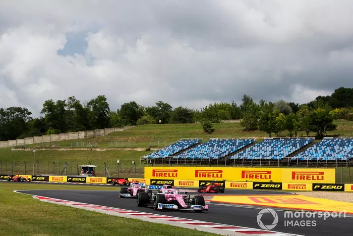 Lance Stroll, Racing Point RP20, Sergio Pérez, Racing Point RP20