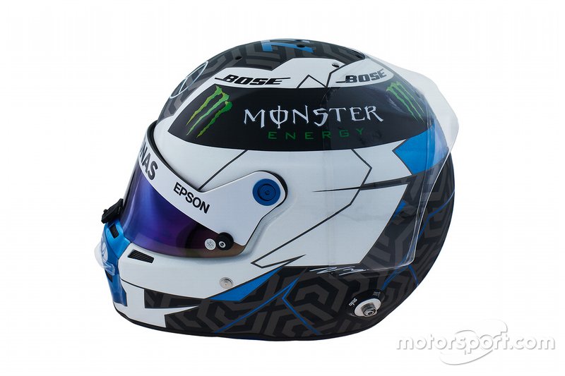 Il casco di Valtteri Bottas, Mercedes-AMG Petronas