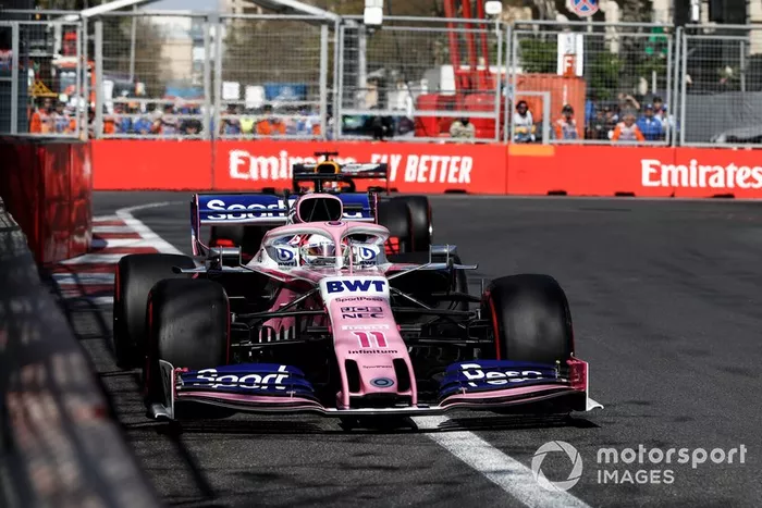 Sergio Pérez, Racing Point RP19,  Max Verstappen, Red Bull Racing RB15