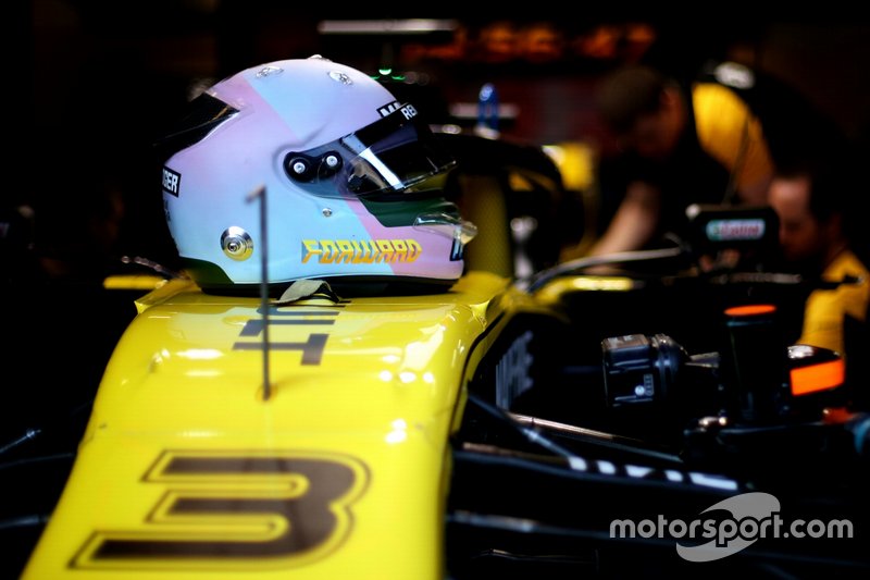 Il casco per i test di Daniel Ricciardo, Renault F1 Team