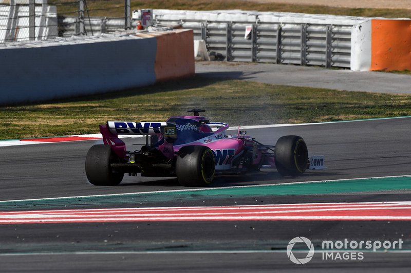 Lance Stroll, Racing Point F1 Team RP19 spins