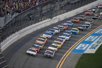Denny Hamlin, Joe Gibbs Racing, Toyota Camry FedEx Express, Kyle Busch, Joe Gibbs Racing, Toyota Camry M&M's Chocolate Bar