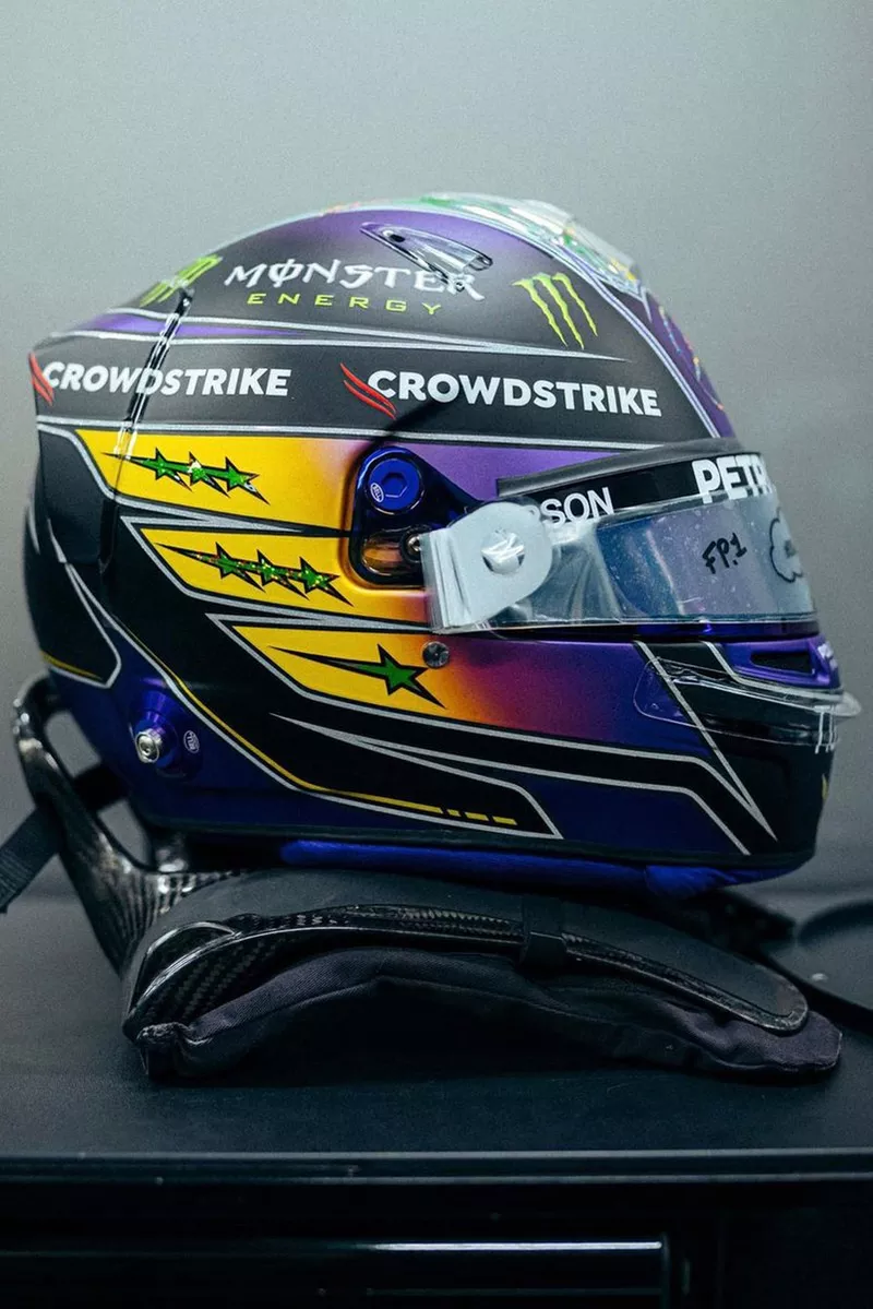 Le casque de Lewis Hamilton, Mercedes