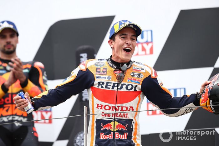 Podio: ganador Marc Márquez, Repsol Honda Team