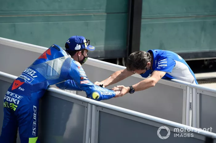 Segundo lugar Joan Mir, Team Suzuki MotoGP, Davide Brivio