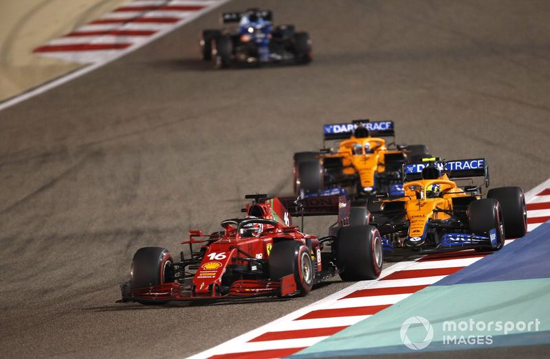 Charles Leclerc, Ferrari SF21, Lando Norris, McLaren MCL35M, Daniel Ricciardo, McLaren MCL35M, Fernando Alonso, Alpine A521