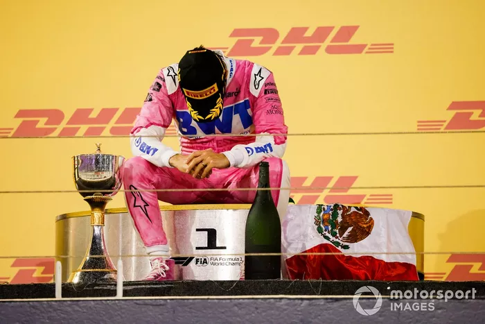 Podio: ganador Sergio Pérez, Racing Point
