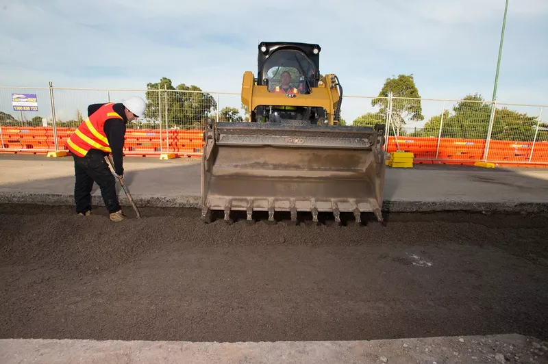 Les travaux au virage 1
