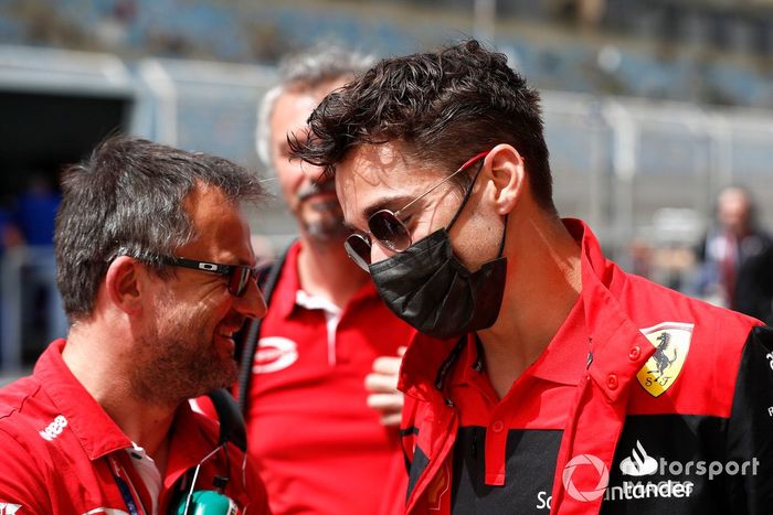 Charles Leclerc, Ferrari habla con la prensa