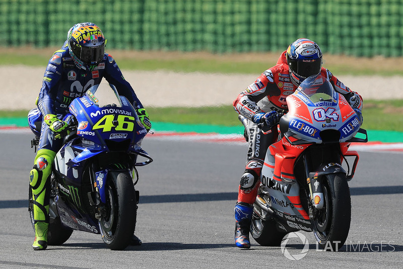 Valentino Rossi, Yamaha Factory Racing, Andrea Dovizioso, Ducati Team