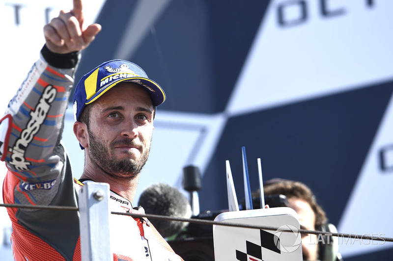 Podium: race winner Andrea Dovizioso, Ducati Team