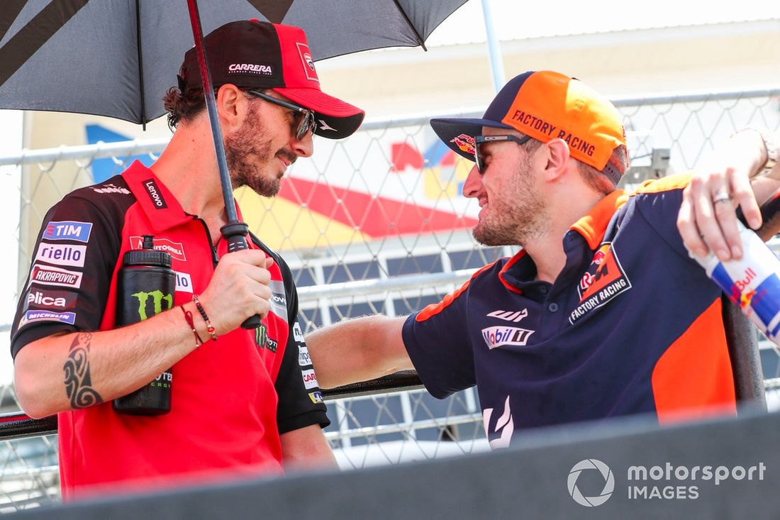 Jack Miller, Red Bull KTM Factory Racing, Francesco Bagnaia, Ducati Team