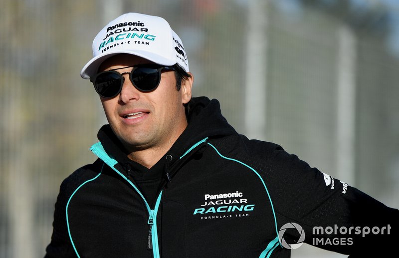 Nelson Piquet Jr., Jaguar Racing, walks the track