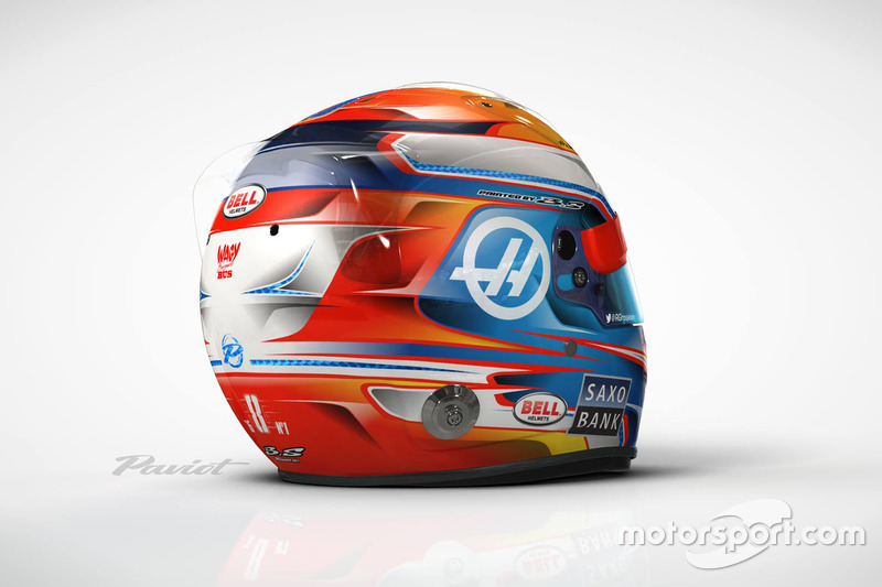 Capacete de Romain Grosjean, Haas F1 Team