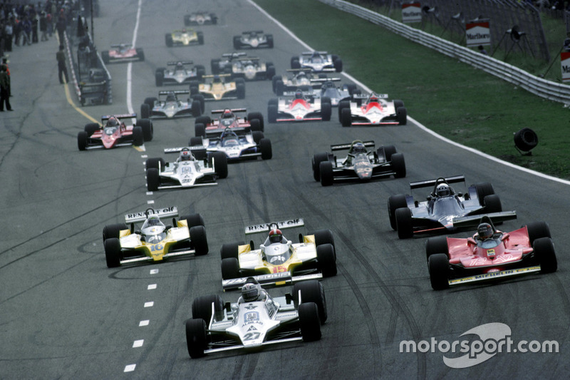 Start: Alan Jones, Williams lider