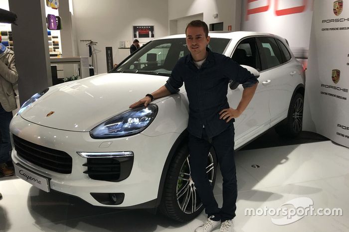 Jorge Lorenzo, en un acto con Porsche