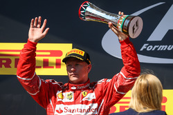 Podium: second place Kimi Raikkonen, Ferrari