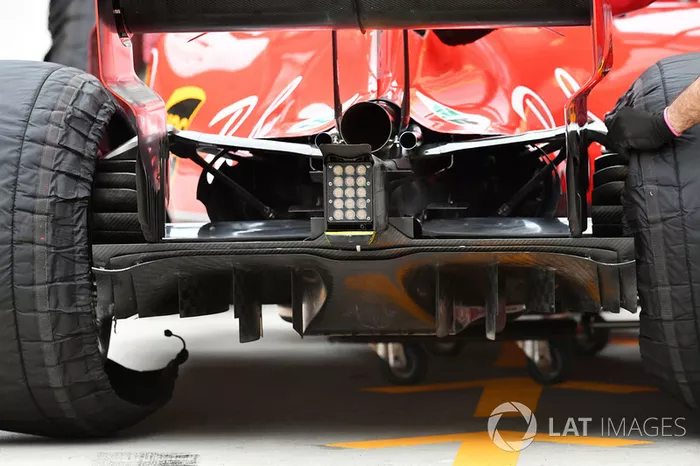 Ferrari SF71H, difusor trasero