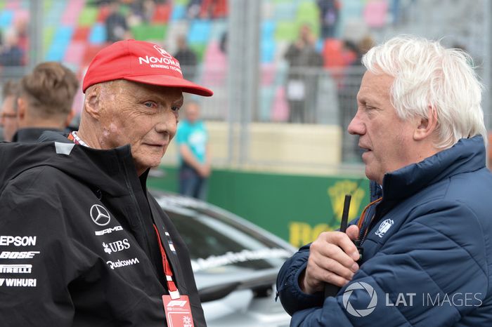 Niki Lauda, Mercedes AMG F1 y Charlie Whiting, FIA