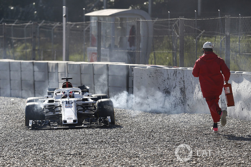 Choque de Charles Leclerc, Alfa Romeo Sauber C37