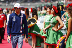 Esteban Ocon, Force India, in the drivers parade