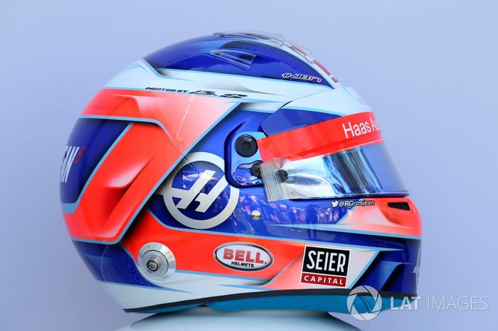 Casco de Romain Grosjean, Haas F1