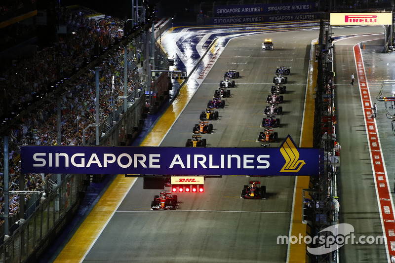 View of the start of the race