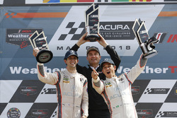 #7 Acura Team Penske Acura DPi, P: Helio Castroneves, Ricky Taylor, podium, Tim Cindric