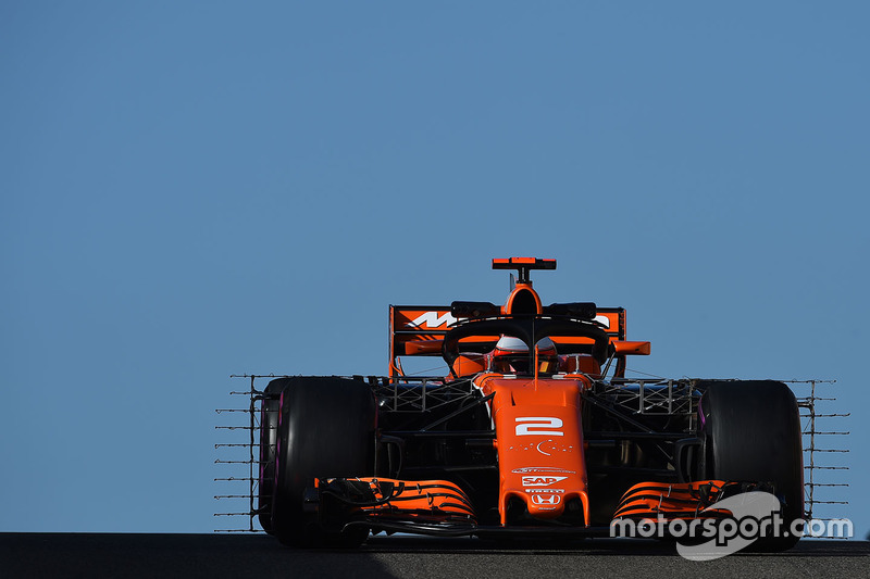 Stoffel Vandoorne, McLaren MCL32 avec des capteurs aérodynamiques