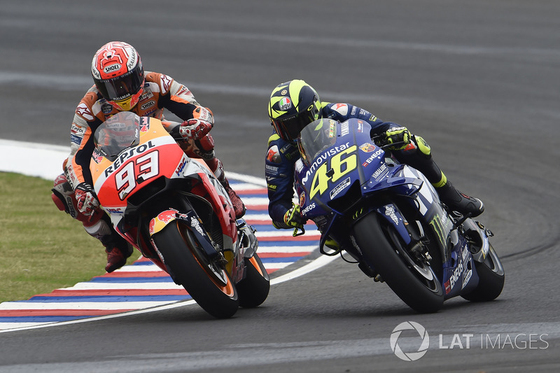 Accidente de Marc Márquez, Repsol Honda Team y Valentino Rossi, Yamaha Factory Racing