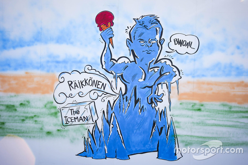 Gran Premio de España: una caricatura sobre el "Ice Man".