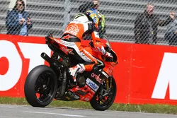 Chaz Davies, Ducati Team avec un problème mécanique