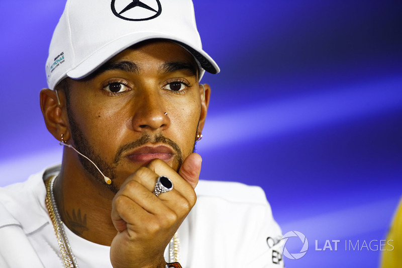 Lewis Hamilton, Mercedes AMG F1, in the press conference