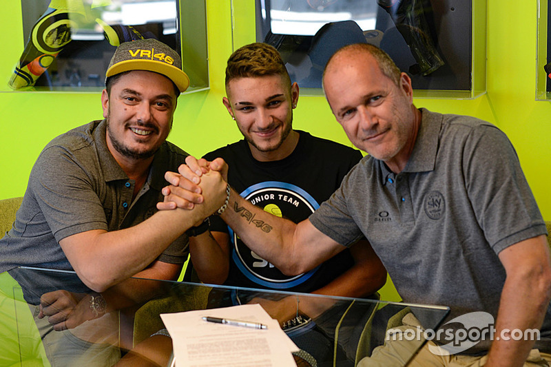 Dennis Foggia, Sky Racing Team VR46, Luca Marini, Sky Racing Team VR46, Pablo Nieto, Sky Racing Team VR46 Team Manager