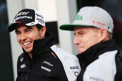 Nico Hulkenberg, Sahara Force India F1 et Sergio Perez, Sahara Force India F1