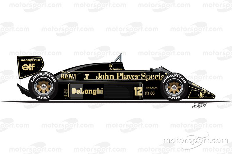 Lotus 98T driven by Ayrton Senna