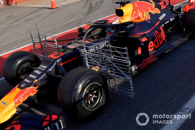 Pierre Gasly, Red Bull Racing RB15, con sensori aerodinamici