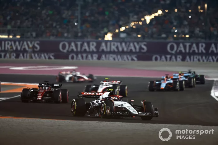 Yuki Tsunoda, AlphaTauri AT04, Valtteri Bottas, Alfa Romeo C43, Nico Hulkenberg, Haas VF-23