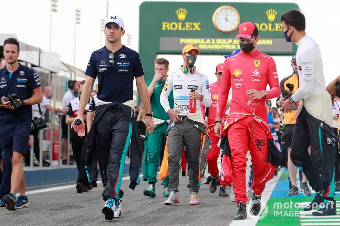 Nicholas Latifi, Williams Racing Daniel Ricciardo, McLaren Charles Leclerc, Ferrari Alex Albon, Williams Racing 