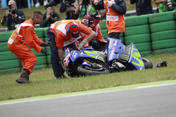 Maverick Viñales, Yamaha Factory Racing, choque