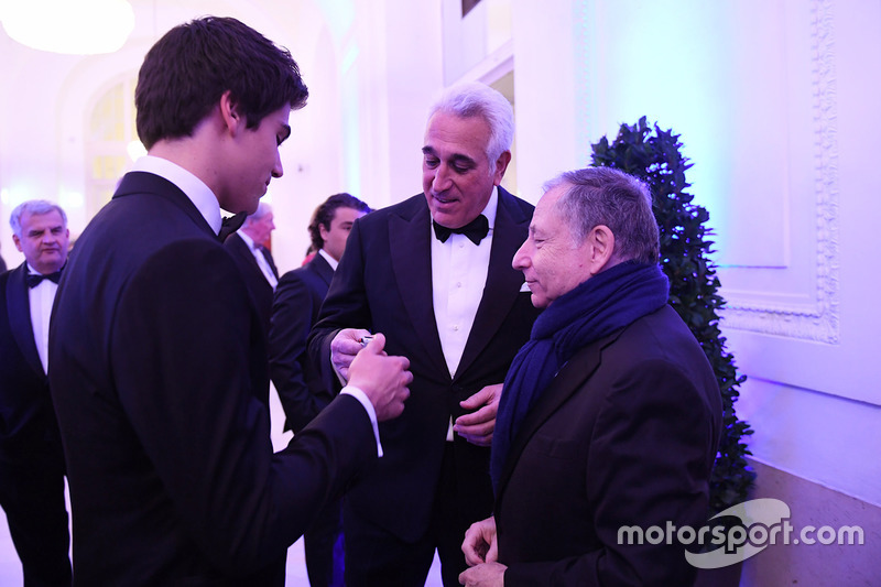 Lance Stroll, Lawrence Stroll, FIA President Jean Todt