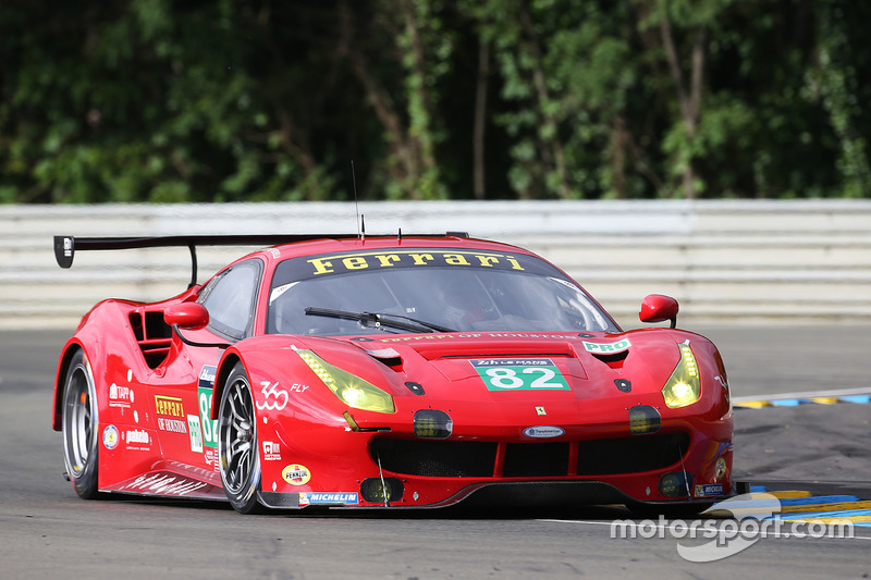 40: #82 Risi Competizione Ferrari 488 GTE: Giancarlo Fisichella, Toni Vilander, Matteo Malucelli
