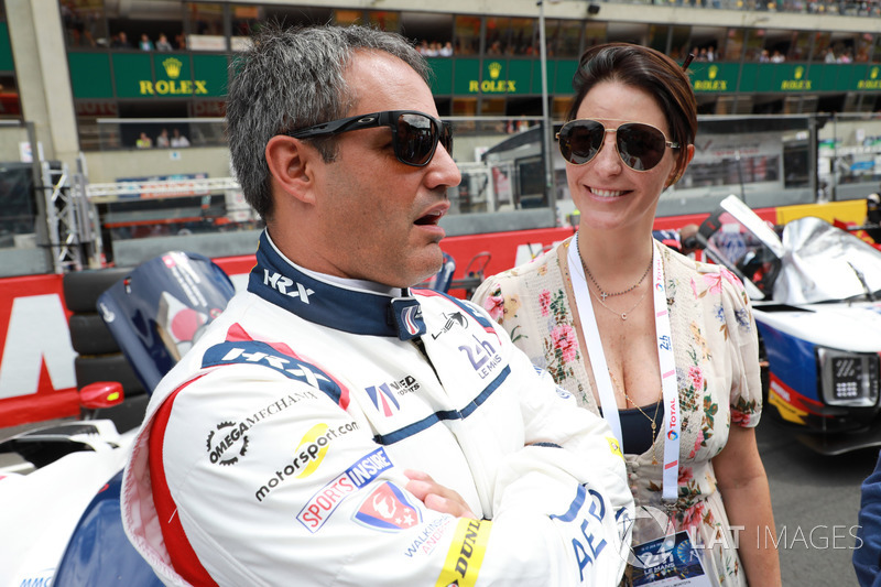 Juan Pablo Montoya, United Autosports, with wife Connie