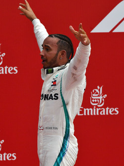 Race winner Lewis Hamilton, Mercedes-AMG F1 celebrates in parc ferme