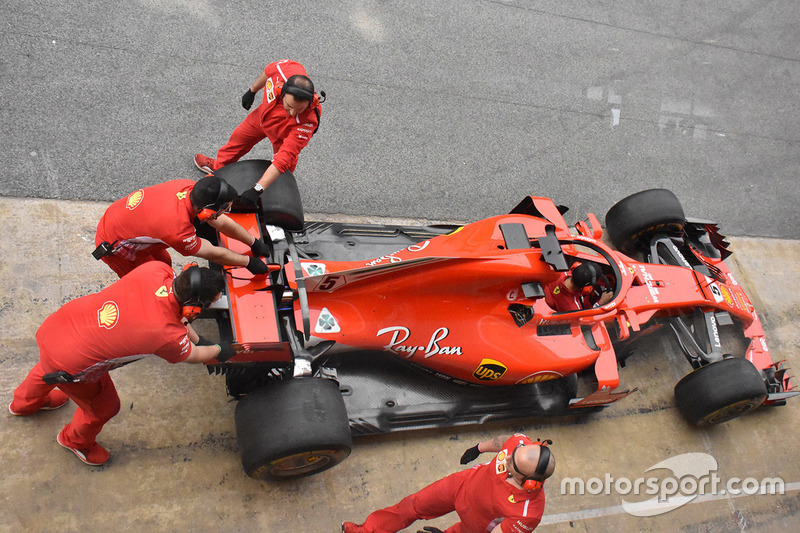 La Ferrari SF71H de Sebastian Vettel