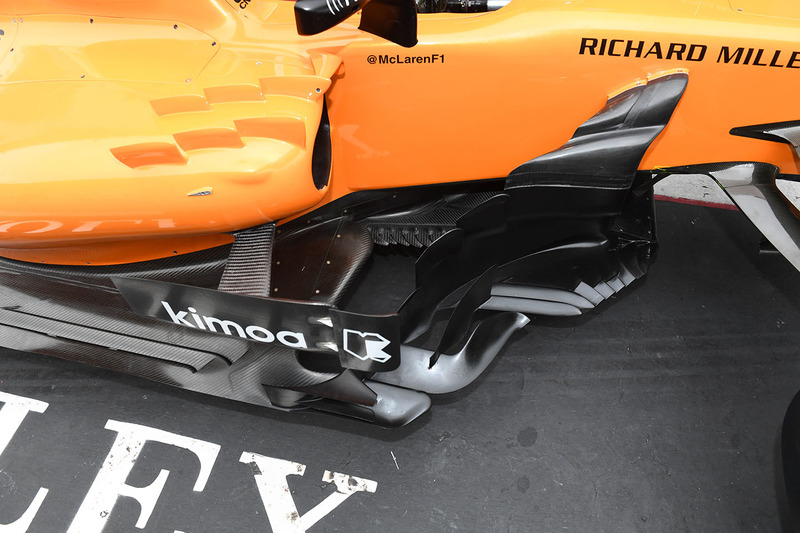 McLaren MCL33 bargeboard, részlet
