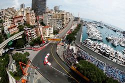 A scenic view of Kimi Raikkonen, Ferrari SF71H, at Sainte Devote