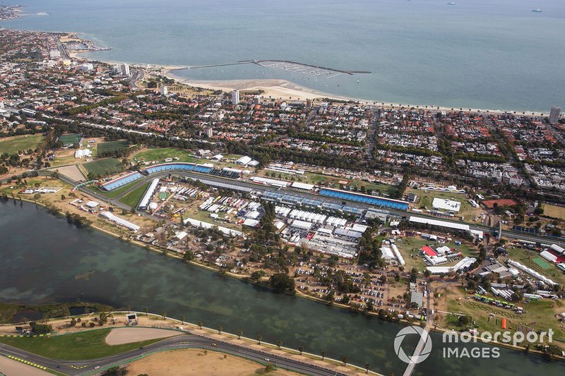 Aerial over Albert Park