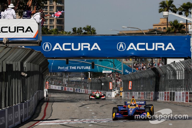 El ganador: Alexander Rossi, Andretti Autosport Honda